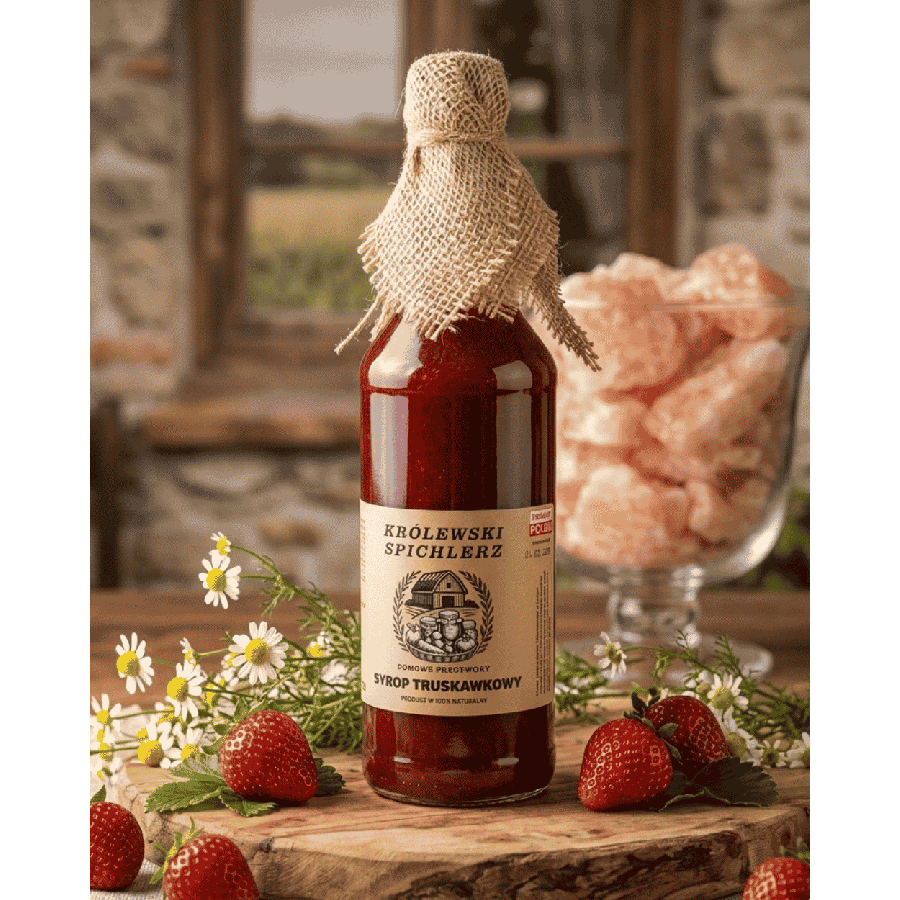 Naturalny Syrop Truskawkowy | Królewski Spichlerz